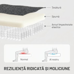 HOMCOM Fotoliu Modern Reclinabil 145° max, Tapițat din Chenille Gri | Aosom Romania
