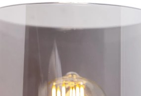 Lampă de perete de design negru cu sticlă fum - Dome