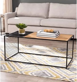 Masa de cafea Deco Homs,seria D-710,100 x 40 x 55cm, nuc/negru