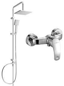 Mexen Tord set de duș cu pară de tip ploaie și baterie de duș Fabia, Crom - 746540200-00