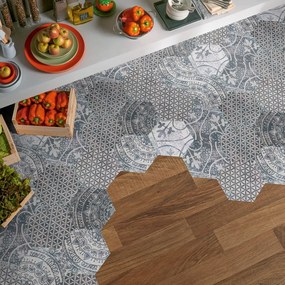 Set 10 autocolante impermeabile și anti-alunecare pentru podea Ambiance Quento, 40 x 90 cm