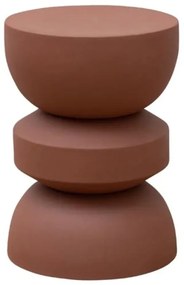 Masuta laterala, din metal, terracota Forms