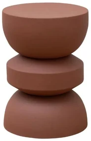 Masuta laterala, din metal, terracota Forms