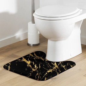 Covoraș de baie negru-auriu 45x45 cm Aquamarbre – douceur d'intérieur