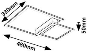 Rabalux 71376 - Plafonieră LED HELETH, 24 W, 230 V, 3000 K