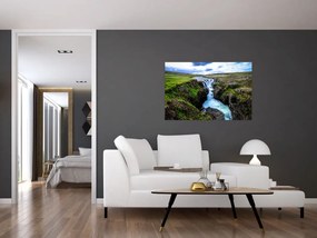 Tablou - Cascada intre stânci (90x60 cm)