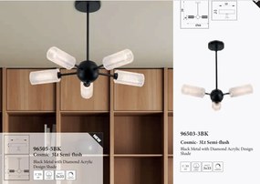 Candelabru cu 3 brate metal negru Cosmic