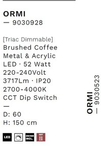 Lustra LED suspendata design modern circular ORMI coffee