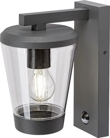 Aplica de perete cu senzor de miscare pentru iluminat exterior design modern IP44 Savano antracit