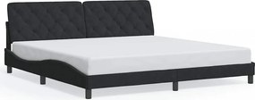 vidaXL Cadru de pat fără saltea, negru, 200x200 cm, catifea