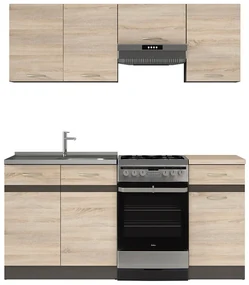 Bucătărie Junona line 170 cm (Wenge + Stejar sonoma). 1018158