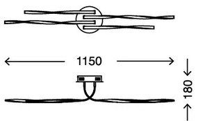 Briloner 3340-042 - Plafonier LED reglabil TWIN 4x7,5W/230V
