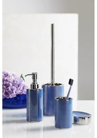 Săpunieră ceramică Wenko Badi, albastru - argintiu