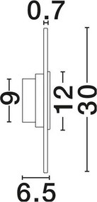 Aplica de perete LED decorativa MARZIO D-30cm