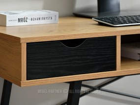 Masă PC Gavon (stejar negru + negru). 1109759