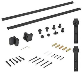 Usa glisanta tip hambar - Barn Door Da, Stejar, Folie Decor