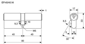 Inserție de construcție EP 40/40, nichel