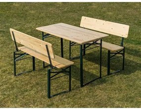 Happy Green Set de grădină cu spătar 75 x 60 x 115cm, maro deschis