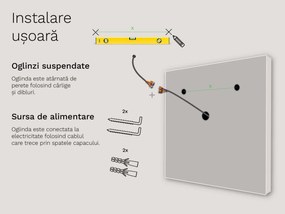 Oglindă LED cu iluminare M21 premium