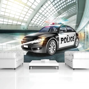 Fototapet - Mașina de poliție (152,5x104 cm), în 8 de alte dimensiuni noi