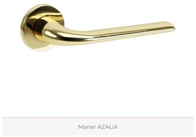 Usa de interior PORTA DESIRE cu insertii metalice aurii - Model 3 240-300 mm, Alb