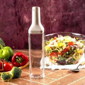 Sticla pentru sosuri Kinghoff KH 2004, 500 ml, Cu dozator, Inchidere etansa, Bej