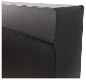 Pantofar negru cu deschidere înclinată/suspendat din metal 78x48x13 cm Luigi – Spinder Design