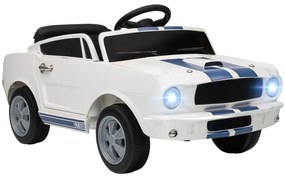 AIYAPLAY Mașină electrică 12V cu licență Ford Shelby GT 350 vehicul electric telecomandă telecomandă 2,4G 3-6 ani alb | Aosom Romania