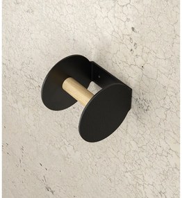 Suport pentru hârtie igienică negru de montat pe perete Bull – LIND DNA