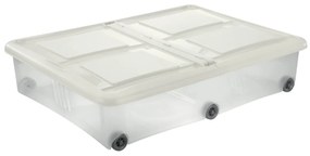 Cutie de depozitare cu capac Tontarelli Stockbox61 l , transparent/alb
