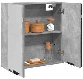 vidaXL Dulap de baie cu oglindă, gri beton, 64x20x66,5 cm, PAL