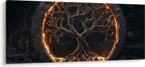 Tablou – Arborele vieții în lavă I. (120x50 cm)