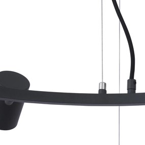 Lampă suspendată modernă neagră cu 6 lumini - Jeana Circle