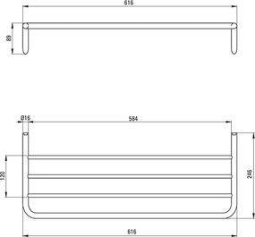 Silia Raft, canelat Finisaj: Alb ADI_A531
