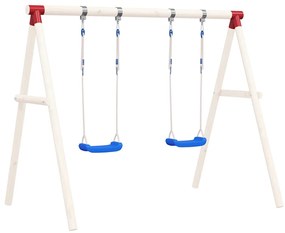 vidaXL Scaune de leagăn cu frânghii 2 buc. albastru 38x16 cm polietenă