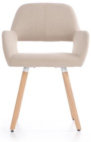 Scaun de bucaterie Leroy, bej/fag