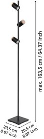 Lampadar LED Eglo 390071 CARTAGENA 3xGU10/4,5W/230V 3000K