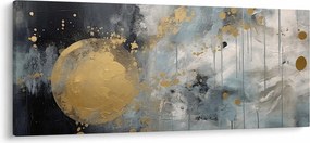 Tablou - Abstracție cu minge de aur (120x50 cm)
