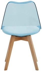 Scaun sufragerie Bralla 2 (transparent + albastru + fag + alb) . 1116241