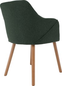 Fotoliu design, verde / fag, PETRUS