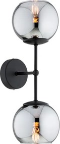 Brilagi - Lampă de perete DIOR 2xE27/60W/230V negru/gri fumuriu