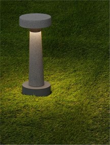 Stalp LED din ciment pentru exterior IP65 Cram Gray H-30cm