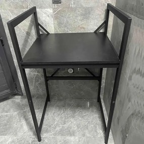 Suport raft pentru mașină de spălat și uscător,negru