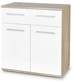 Comodă Lima, alb/stejar sonoma