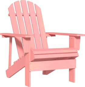 vidaXL Scaun de grădină Adirondack, roz, lemn masiv de brad