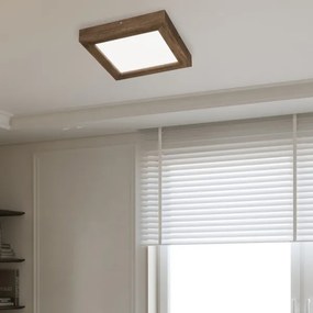Plafonieră LED dimabilă Brilagi WOODY FRAME LED/24W/230V stejar 30x30 cm IP44 + telecomandă