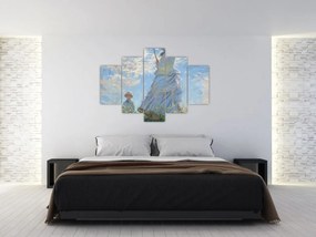 Tablou - Claude Monet, Woman with a Parasol - Madame Monet and Her Son, reproducere (150x105 cm)