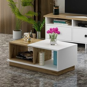 Măsuță de cafea Viana White and Oak