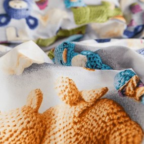 Lenjerie de pat din microfibra pentru copii WOOLIMALS colorata Dimensiune lenjerie de pat: 70 x 80 cm | 140 x 200 cm