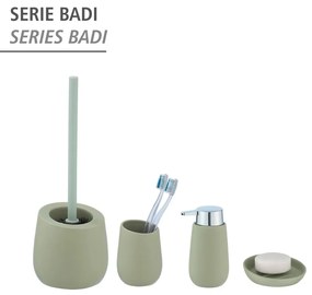 Recipient din ceramică pentru periuțe de dinți Wenko Badi, verde